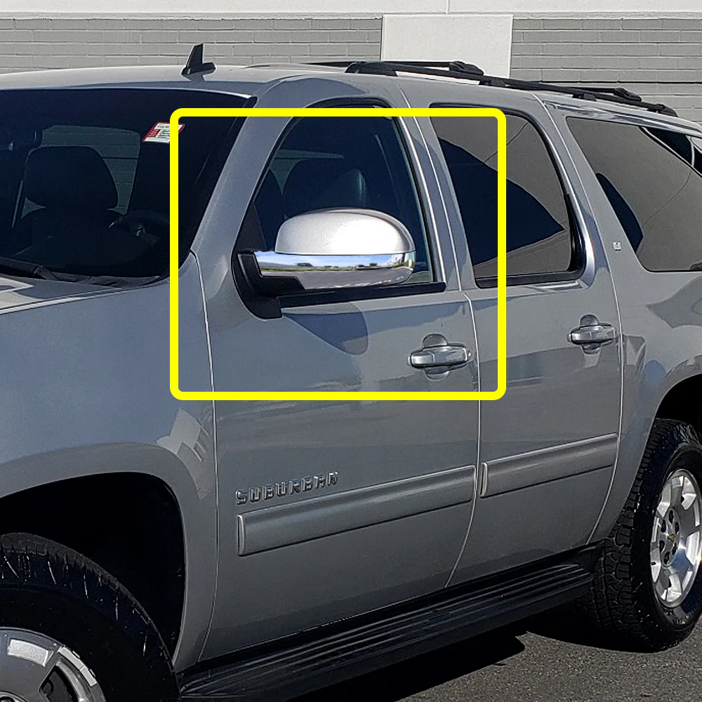 Side View Lower Half Mirror Covers Cap For 2007 - 2013 Chevrolet Silverado Suburban Tahoe / GMC Yukon Sierra -Chrome ABS - Image 8