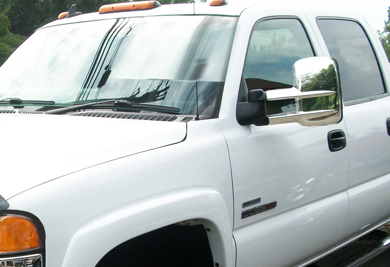 Side View Mirror Covers Cap Trim For 1999-2014 Chevrolet Silverado / GMC Sierra 2500HD 3500HD -Chrome ABS - Image 3