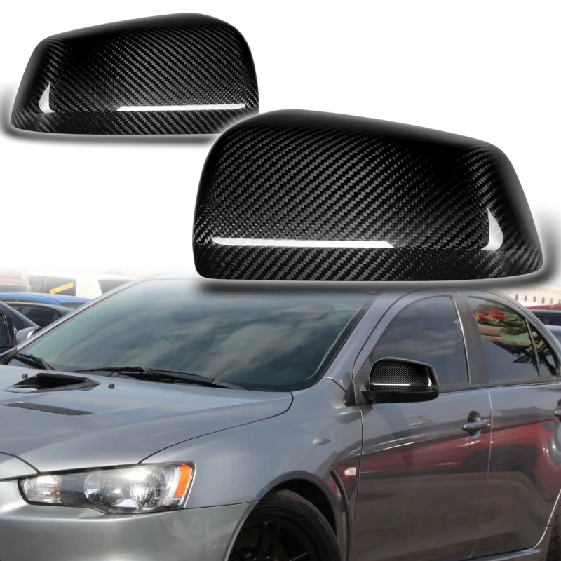 Side View Mirror Covers Cap For 2008-2017 Mitsubishi Lancer EVO 10 -Real Carbon Fiber - Image 7