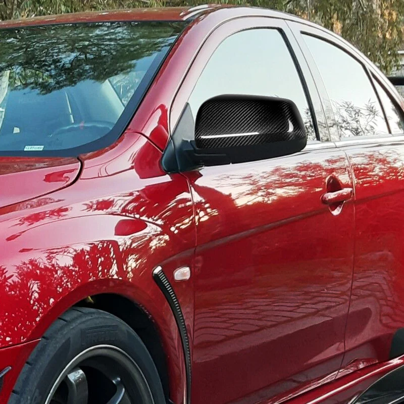 Side View Mirror Covers Cap For 2008-2017 Mitsubishi Lancer EVO 10 -Real Carbon Fiber - Image 8