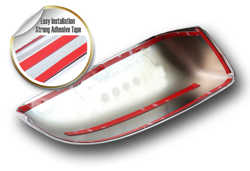 Side View Mirror Covers Cap For 2010-2018 Dodge Ram 1500 2500 3500 4500 5500 W/O Turn Signal Cut -Chrome ABS - Image 2