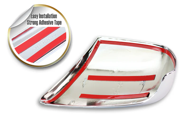 Side View Mirror Covers Cap For 2011-2015 Toyota Sienna Tacoma Highlander -Chrome ABS - Image 2