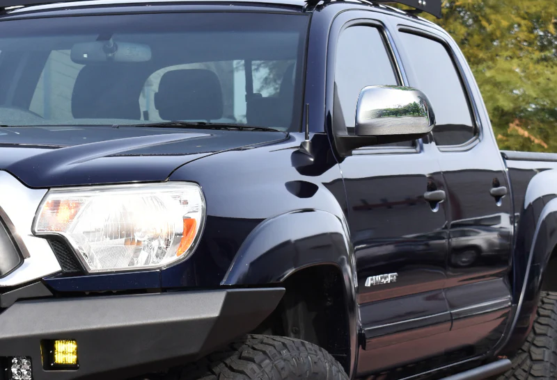 Side View Mirror Covers Cap For 2011-2015 Toyota Sienna Tacoma Highlander -Chrome ABS - Image 3