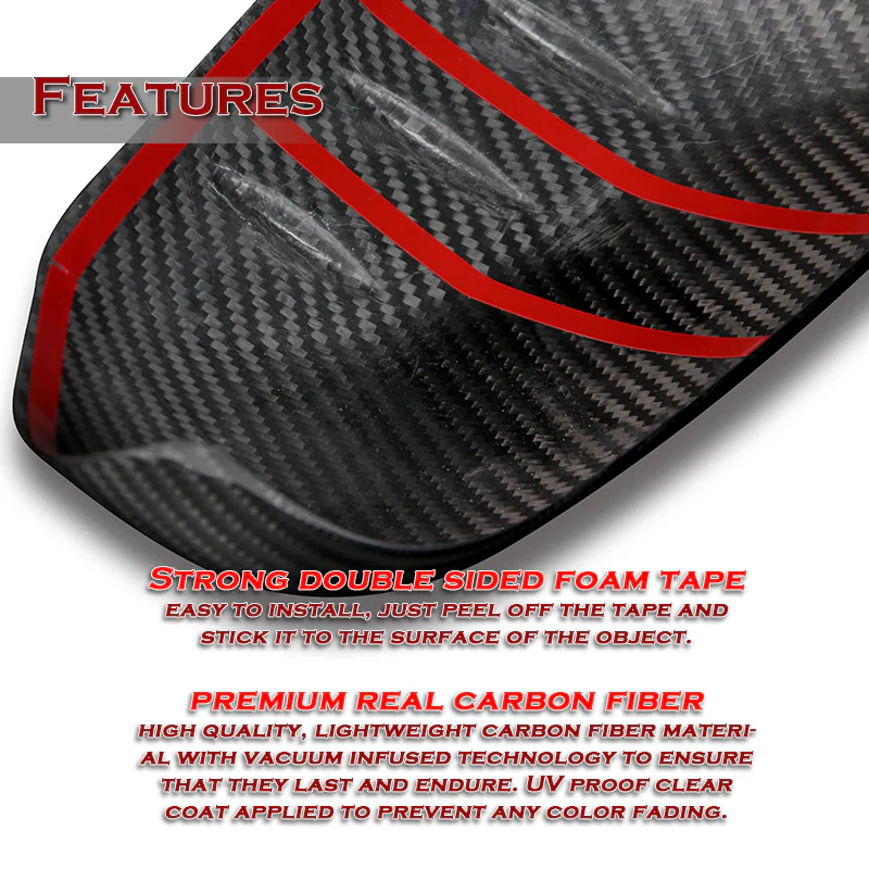 Side View Mirror Covers Cap For 2014-2023 Infiniti Q50 Q60 Q70 QX30 -Real Carbon Fiber - Image 3