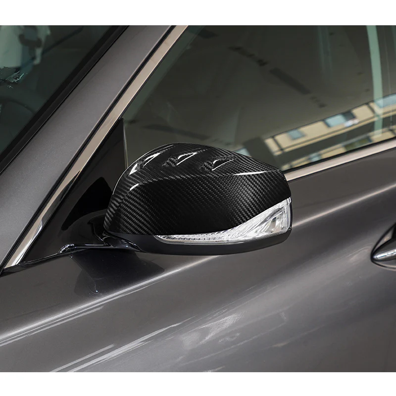 Side View Mirror Covers Cap For 2014-2023 Infiniti Q50 Q60 Q70 QX30 -Real Carbon Fiber - Image 5