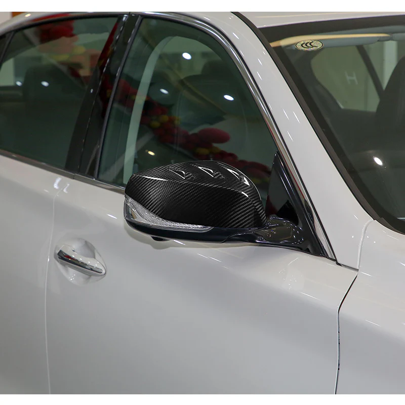 Side View Mirror Covers Cap For 2014-2023 Infiniti Q50 Q60 Q70 QX30 -Real Carbon Fiber - Image 6