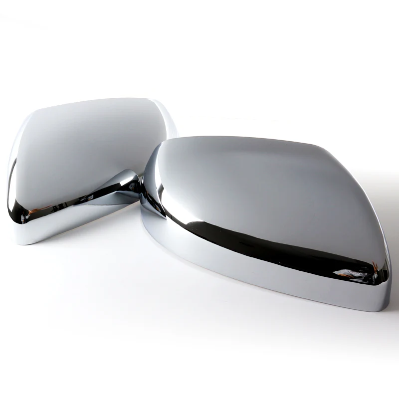 Side View Mirror Covers Cap For 2015-2018 Ford Edge W/O Turn Signal Cut -Chrome ABS - Image 2