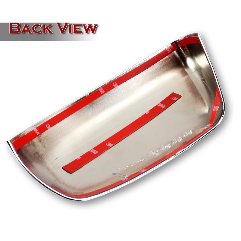 Side View Mirror Covers Cap For 2015-2018 Ford Edge W/O Turn Signal Cut -Chrome ABS - Image 3