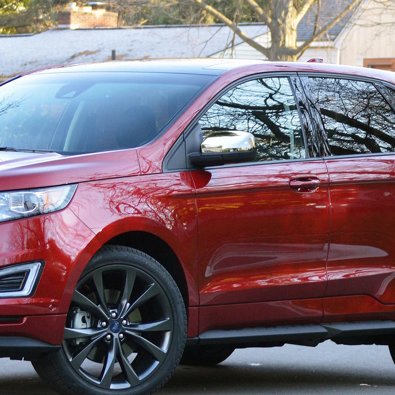 Side View Mirror Covers Cap For 2015-2018 Ford Edge W/O Turn Signal Cut -Chrome ABS - Image 5