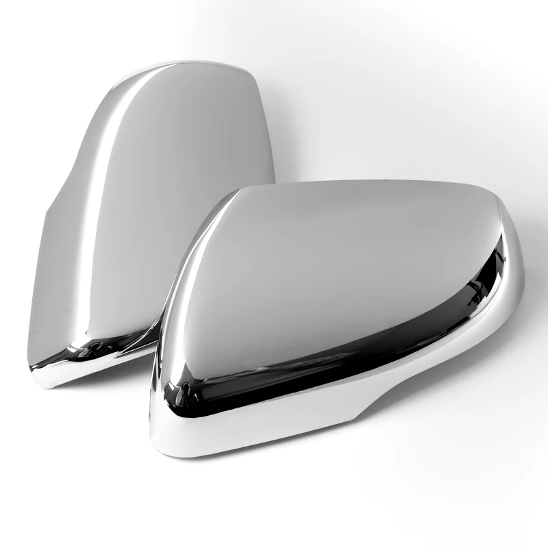 Side View Mirror Covers Cap For 2015-2018 Ford Edge With Turn Signal Cut -Chrome ABS - Image 2