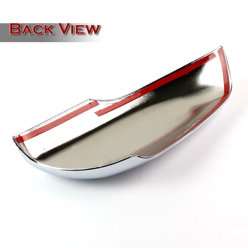Side View Mirror Covers Cap For 2015-2018 Ford Edge With Turn Signal Cut -Chrome ABS - Image 3