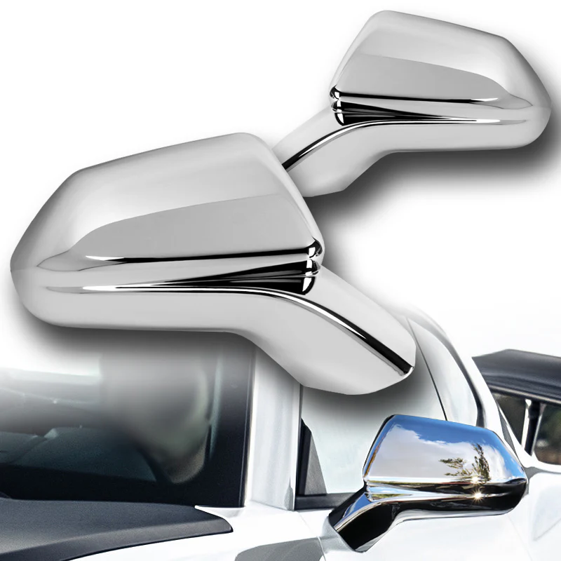 Side View Mirror Covers Cap For 2016-2022 Chevrolet Chevy Camaro -Chrome ABS - Image 5