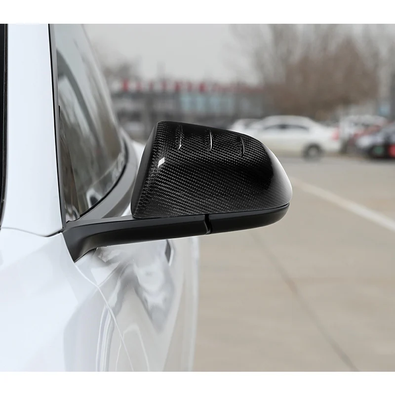 Side View Mirror Covers Cap Trim For 2017-2023 Tesla Model 3 -Real Carbon Fiber - Image 5