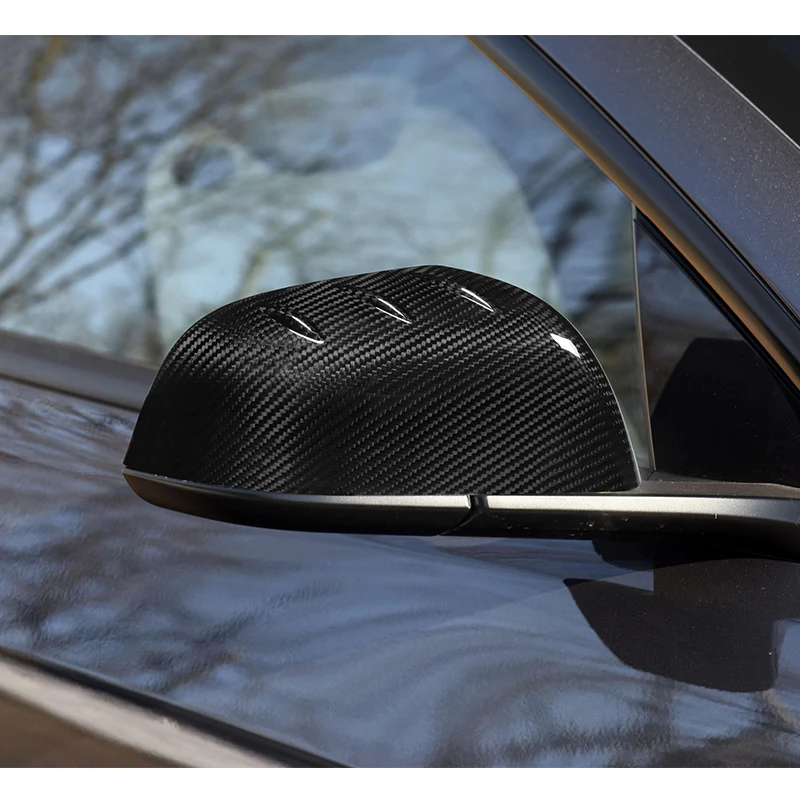 Side View Mirror Covers Cap Trim For 2017-2023 Tesla Model 3 -Real Carbon Fiber - Image 7