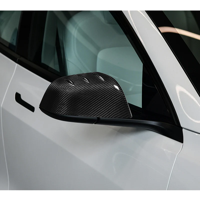 Side View Mirror Covers Cap Trim For 2017-2023 Tesla Model 3 -Real Carbon Fiber - Image 8