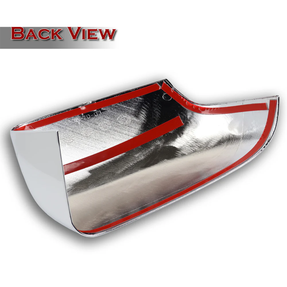 Side View Mirror Covers Cap For 2019 - 2023 Ford Ranger -Chrome ABS W/ Turn Signal Hole - Image 3