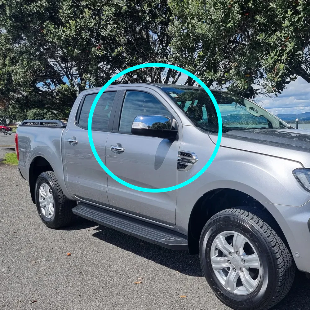 Side View Mirror Covers Cap For 2019 - 2023 Ford Ranger -Chrome ABS W/ Turn Signal Hole - Image 8