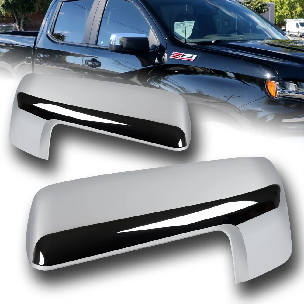 Side View Mirror Covers Cap For 2019-2024 Chevy Silverado / GMC Sierra 1500 -Chrome ABS - Image 7