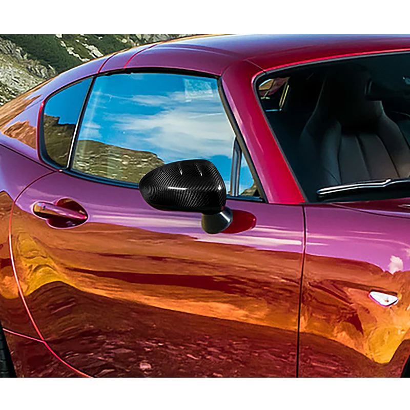 Side View Mirror Covers Cap Trim For 2016-2023 Mazda MX-5 MX5 Miata -Real Carbon Fiber - Image 8