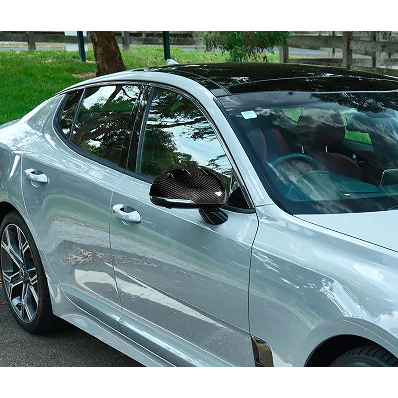 Side View Mirror Covers Cap Trim For 2018-2023 Kia Stinger -Real Carbon Fiber - Image 6