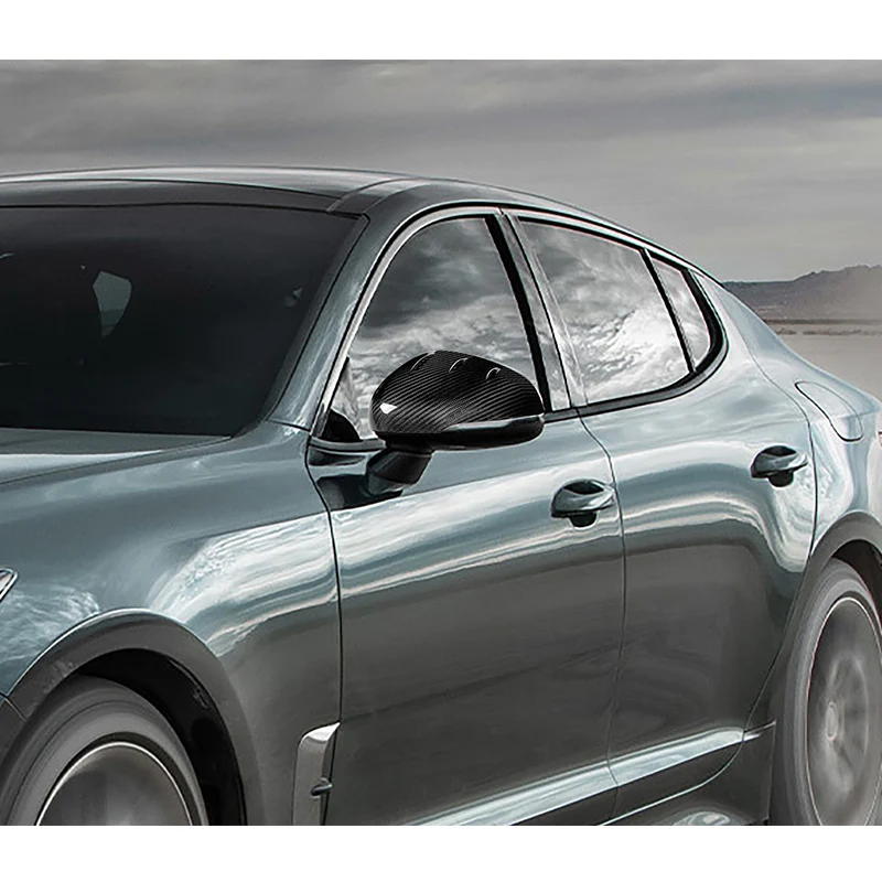 Side View Mirror Covers Cap Trim For 2018-2023 Kia Stinger -Real Carbon Fiber - Image 7