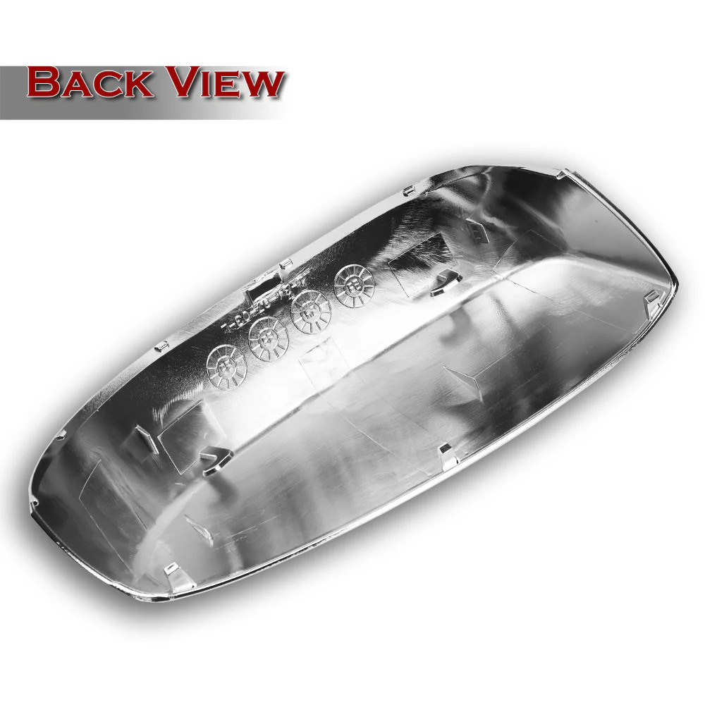 Side View Top Half Mirror Covers Cap For 2007 - 2013 Chevrolet Silverado Tahoe / GMC Sierra -Chrome ABS - Image 3
