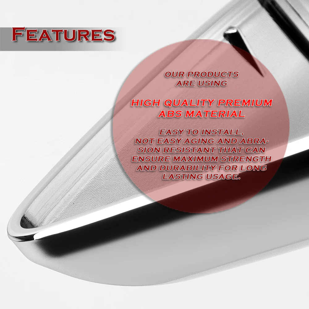 Side View Top Half Mirror Covers Cap For 2007 - 2013 Chevrolet Silverado Tahoe / GMC Sierra -Chrome ABS - Image 4