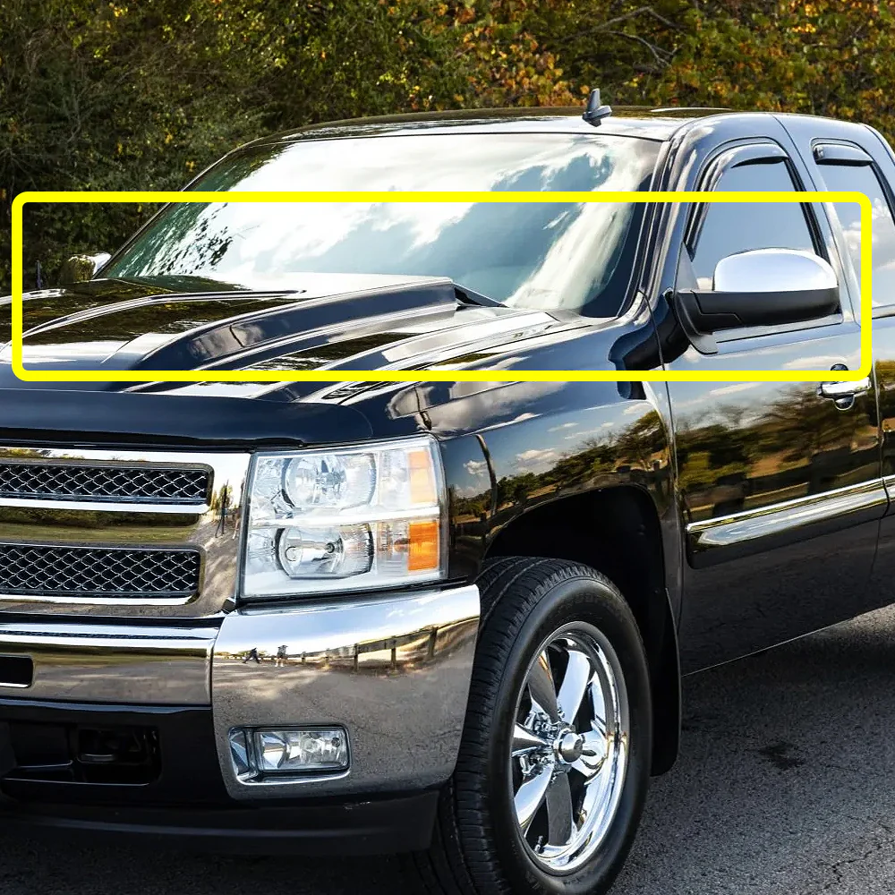 Side View Top Half Mirror Covers Cap For 2007 - 2013 Chevrolet Silverado Tahoe / GMC Sierra -Chrome ABS - Image 8