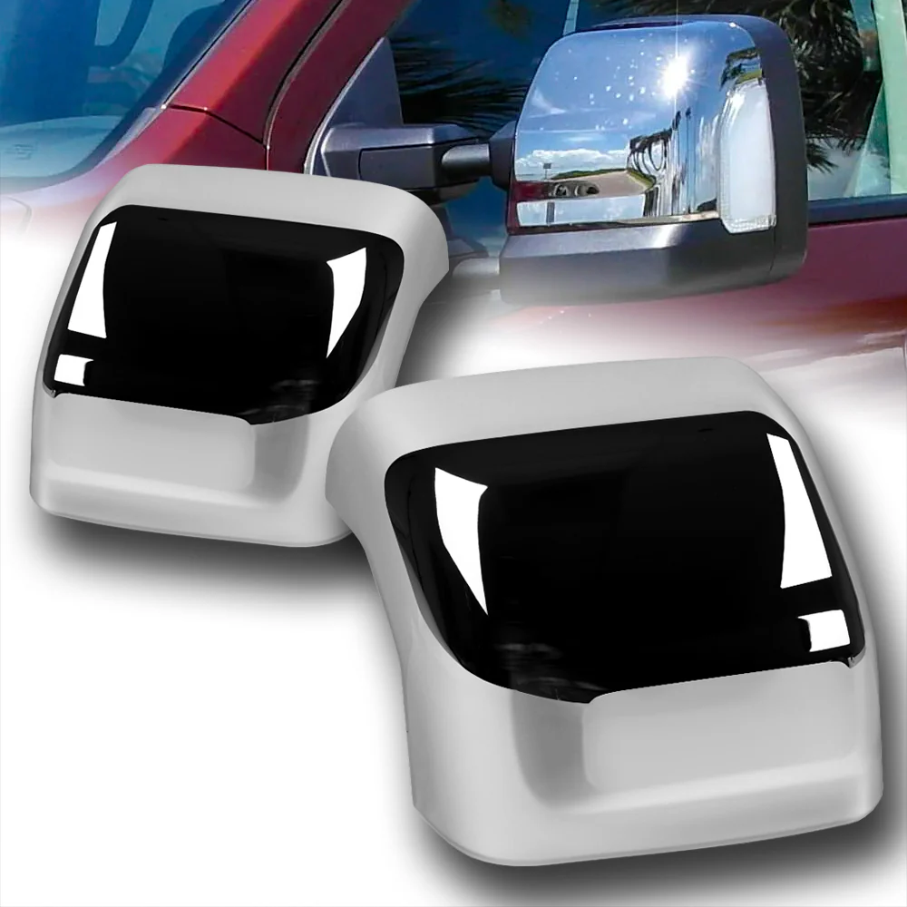 Side View Tow Mirror Covers Cap For 2016 - 2024 Nissan Titan XD-Chrome ABS W/ Turn Signal Cut - Image 6