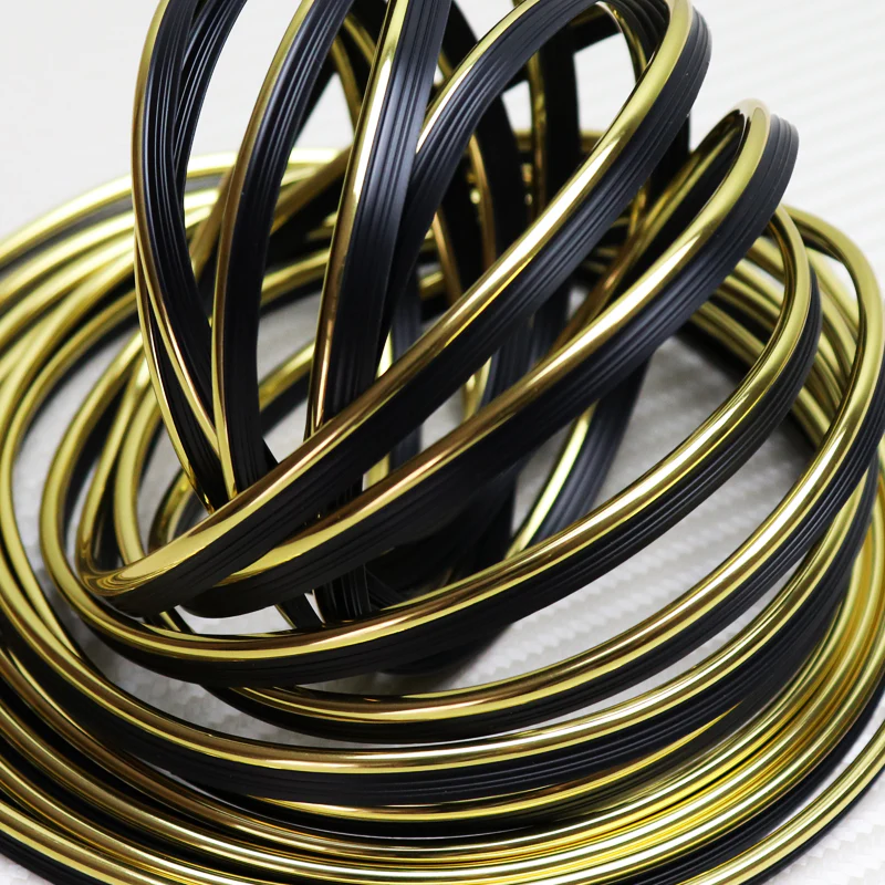 Yellow/Gold 16.4 ft Interior Edge Gap Line Moulding Trim Molding Strip & Rim Protector Set Auto Car Décor - Image 3