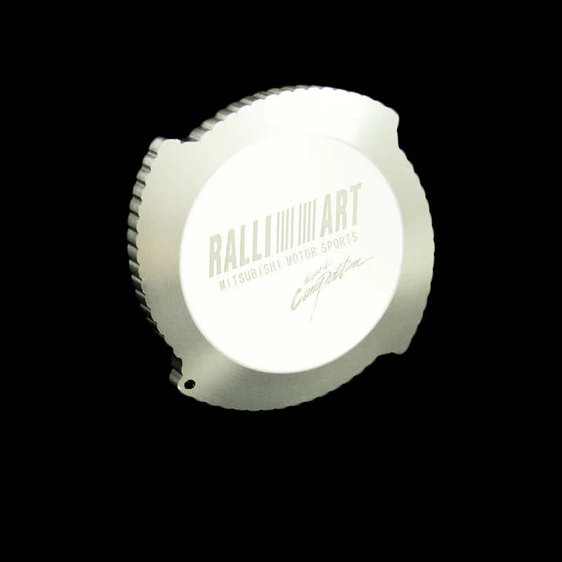 Silver Brand New Ralliart Aluminum Racing Engine Oil Filler Cap For MITSUBISHI - Image 2