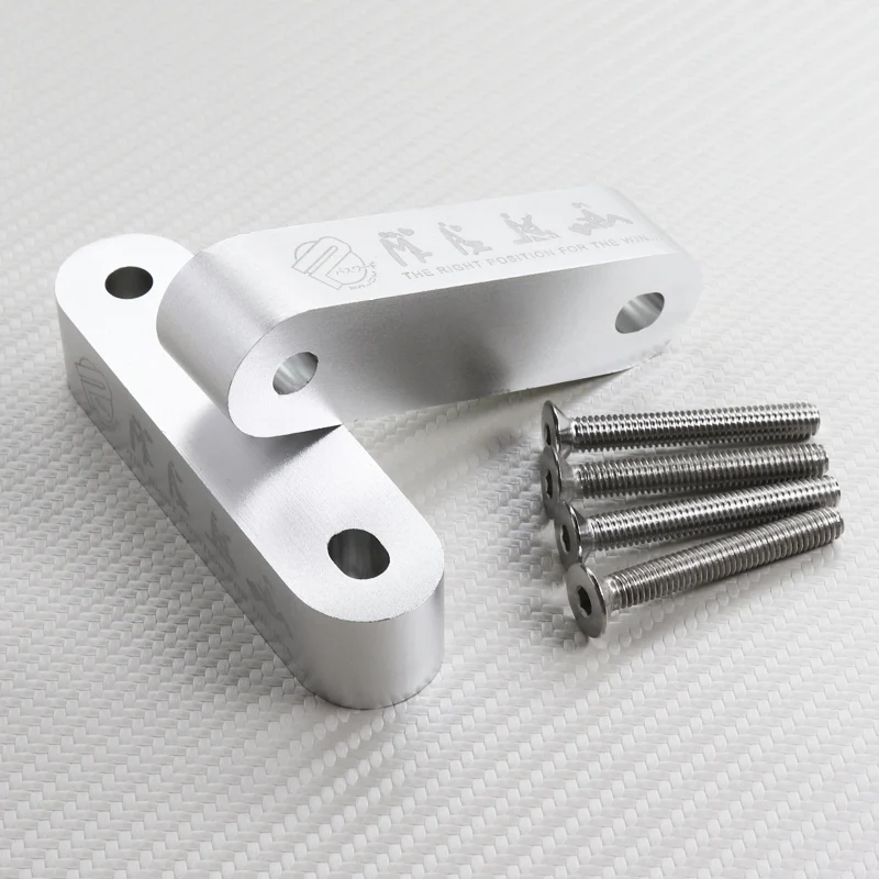 Silver Combo Password JDM Hood Vent Spacer Risers with Keychain For 90-01 Integra 88-15 Civic - Image 8