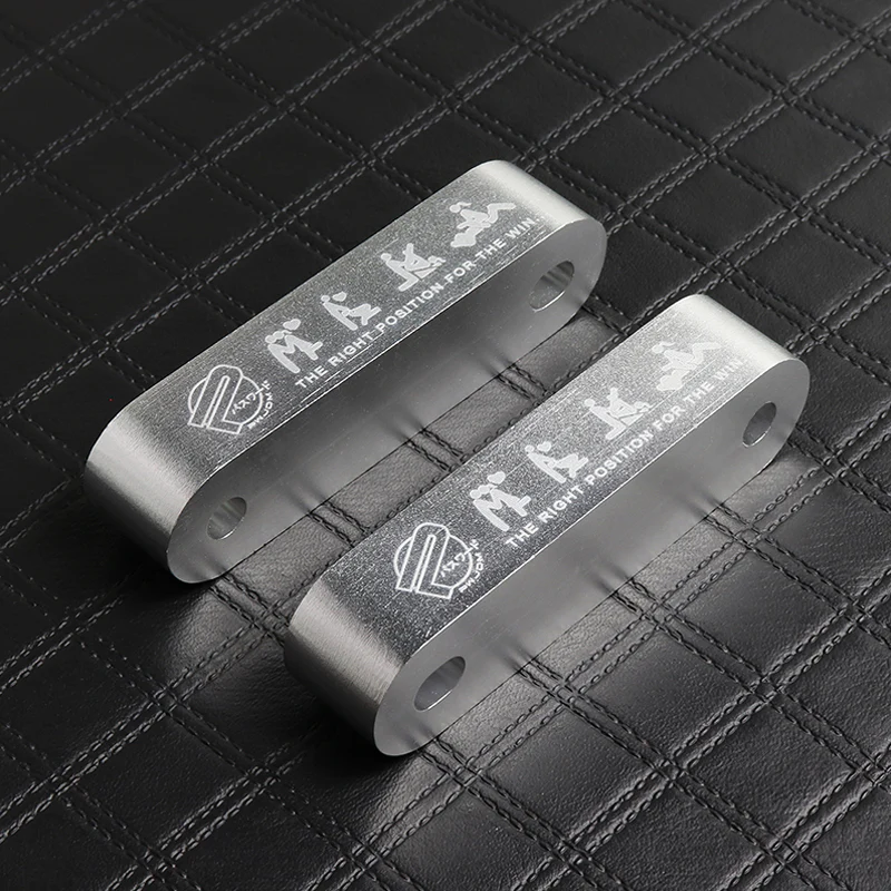 Password JDM Silver Combo Hood Vent Spacer Risers with Keychain For 90-01 Integra 88-15 Civic - Image 3