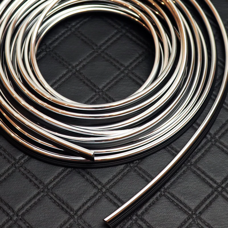 Silver Interior Edge Gap Line Moulding Trim Molding Strip Auto Car Décor - 16.4 ft - Image 2