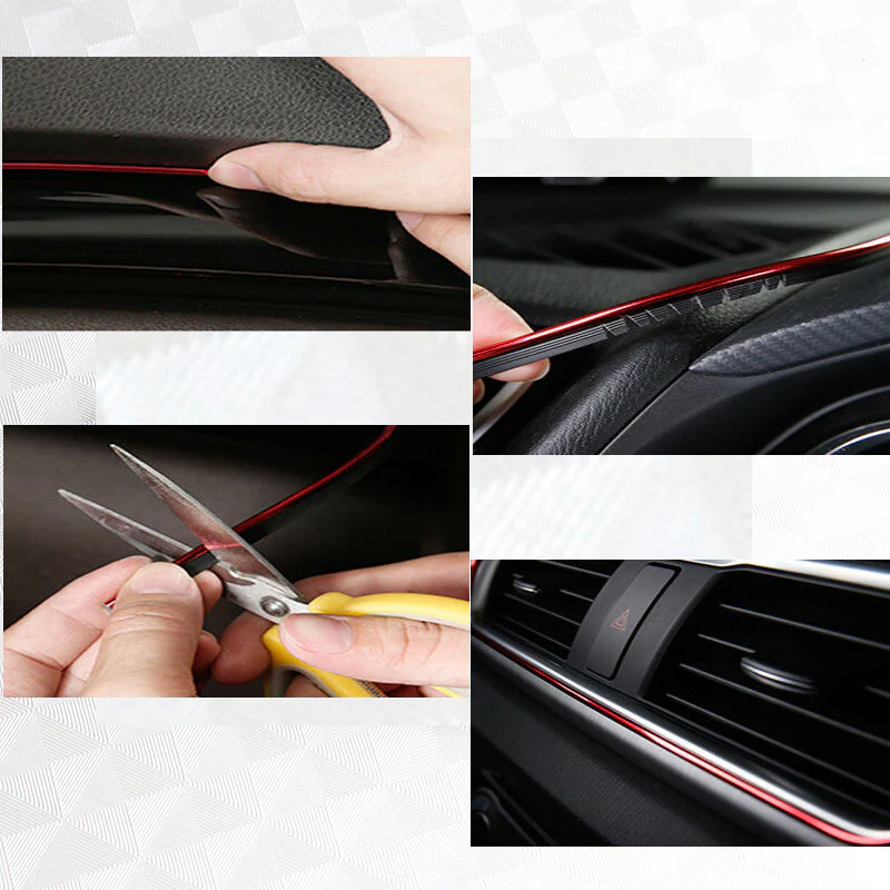 Silver Interior Edge Gap Line Moulding Trim Molding Strip Auto Car Décor - 16.4 ft - Image 8