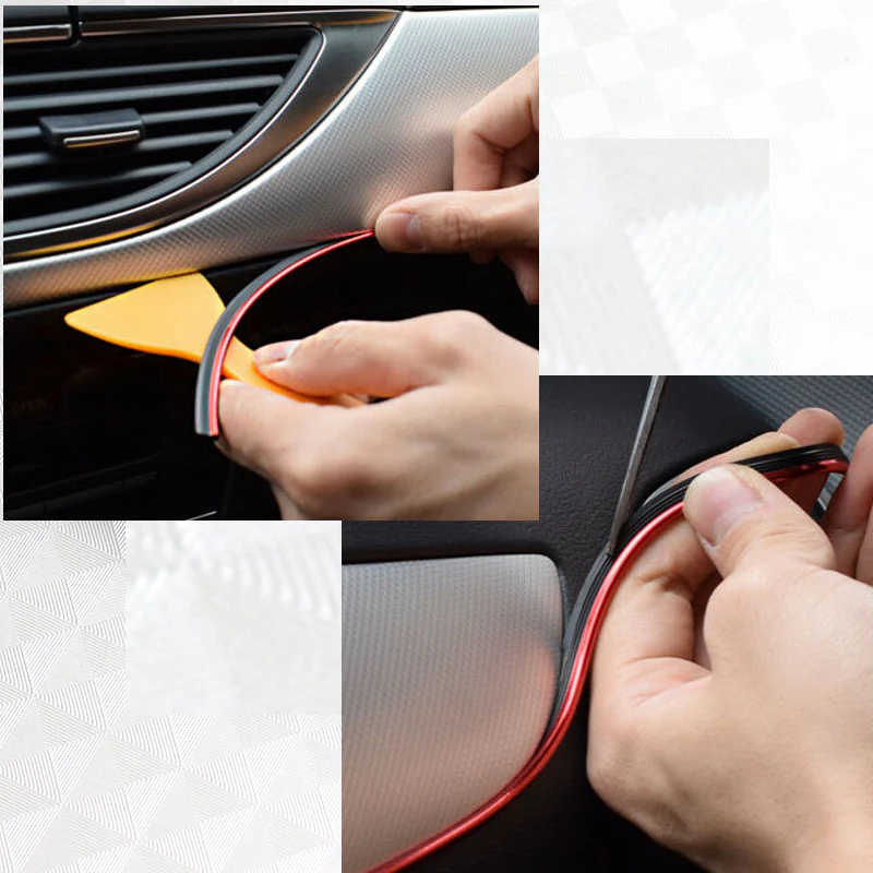Silver Interior Edge Gap Line Moulding Trim Molding Strip Auto Car Décor - 32.8 ft - Image 4