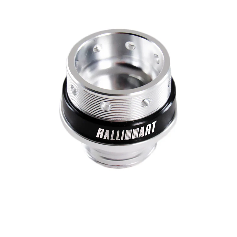 Silver Ralliart Racing Engine Oil Cap Oil Fuel Filler Cover Cap For Mitsubishi - Image 5