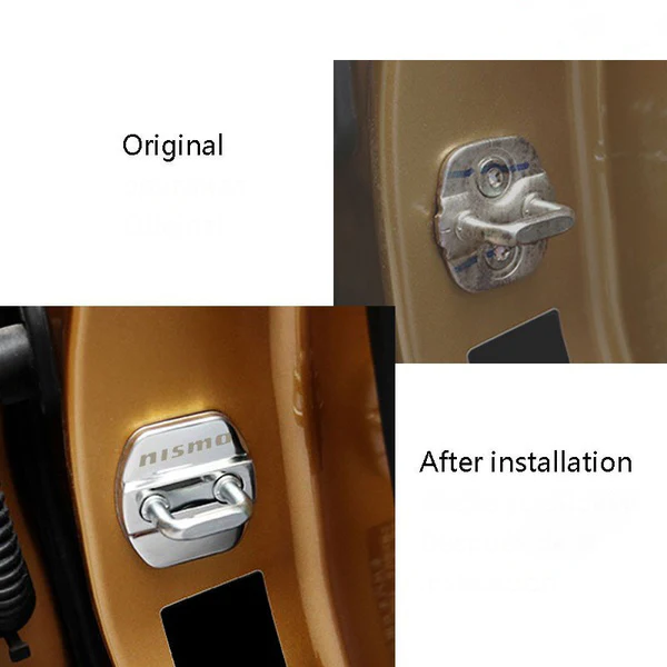 Silver Stainless Steel Door Lock Door Striker Cover for NISMO - Image 5