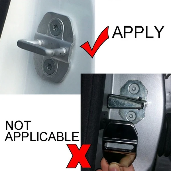 Silver Stainless Steel Door Lock Door Striker Cover for NISMO - Image 6