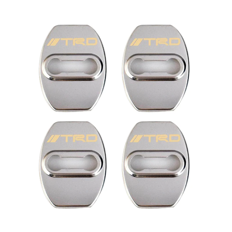 Silver Stainless Steel Door Lock Door Striker Cover Set for TRD - Image 2