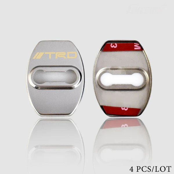 Silver Stainless Steel Door Lock Door Striker Cover Set for TRD - Image 4