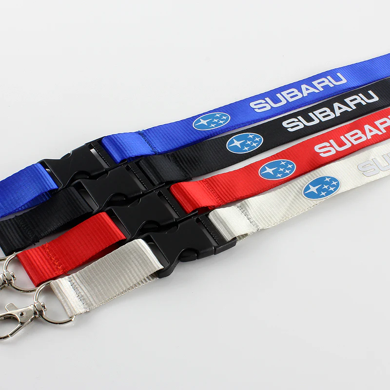 Silver SUBARU Impreza WRX STI BRZ Forester Crosstrek Legacy Outback Keychain Lanyard - Image 5