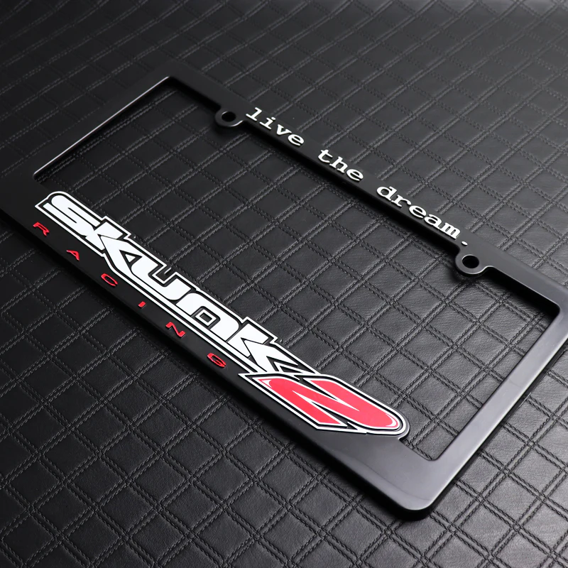 SKUNK2 RACING "LIVE the Dream" License Plate Frame + Cap for Honda Civic Acura X1 - Image 5