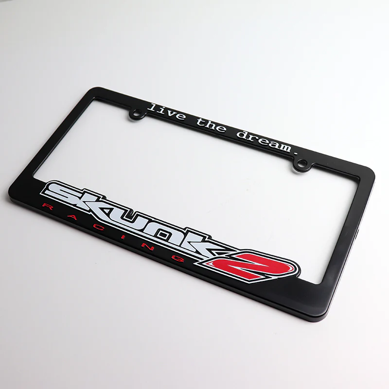 SKUNK2 RACING "LIVE the Dream" License Plate Frame + Cap for Honda Civic Acura X1 - Image 7