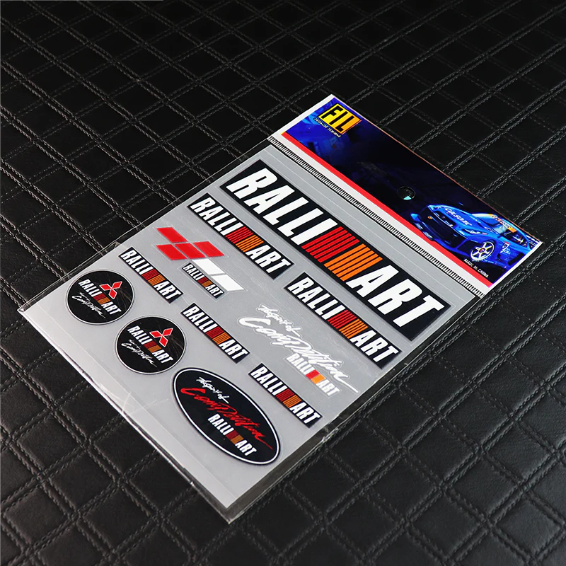 Mitsubishi Ralliart 11pcs Reflective Sticker Set - Image 5