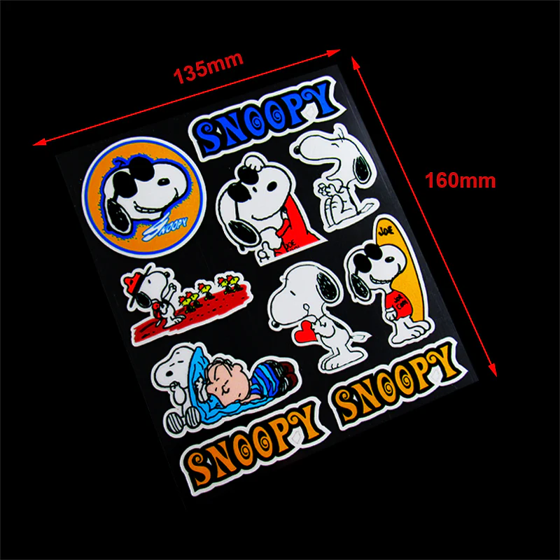 Snoopy Cool Reflective Car Truck Laptop Decal Sticker Window Vinyl New 10pcs Set - Image 3
