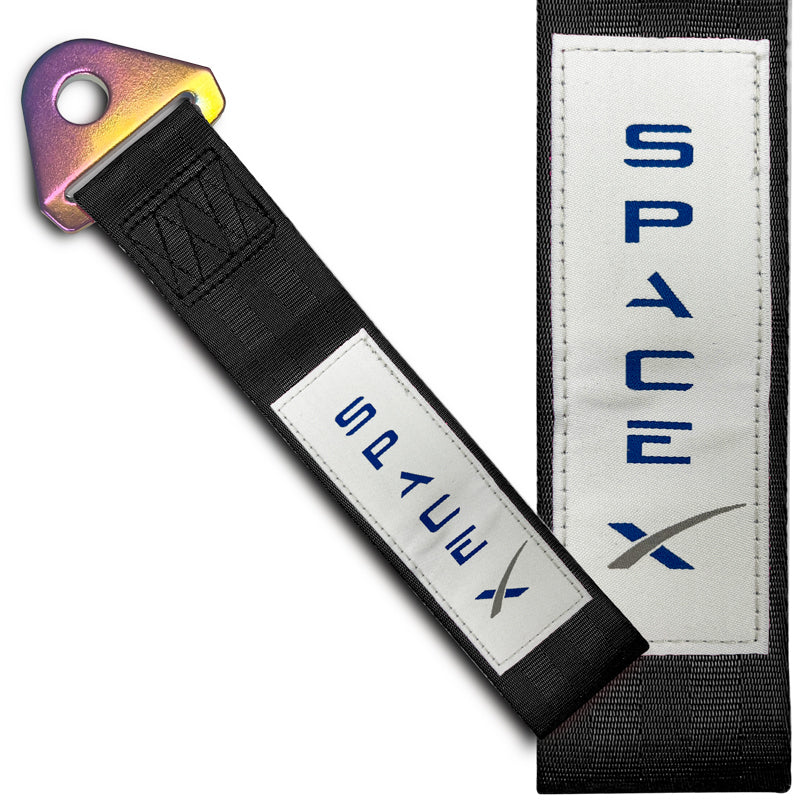 SpaceX RACING Drift Rally Sports NEO CHROME HIGH STRENGTH Tow Strap for Front / Rear Bumper - Image 5