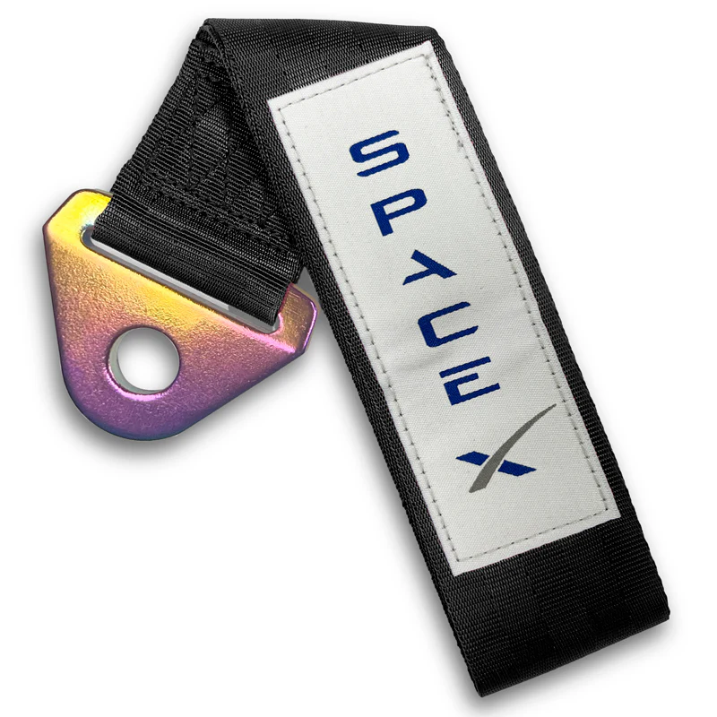 SpaceX RACING Drift Rally Sports NEO CHROME HIGH STRENGTH Tow Strap for Front / Rear Bumper - Image 6
