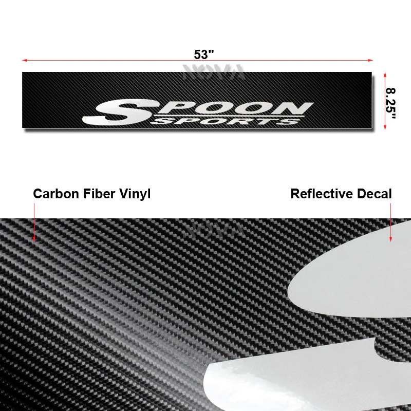 Spoon Sports Carbon Fiber Windshield Banner - Image 2