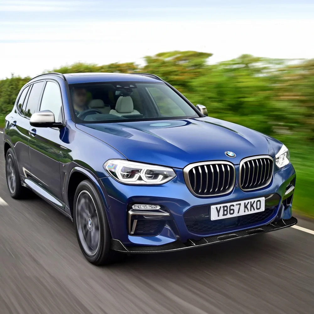 Sport-Style For 2018-2021 BMW X3 X4 G01 G02 M-Sport Front Bumper Body Splitter Spoiler Lip 3PCS -Real Carbon Fiber - Image 7
